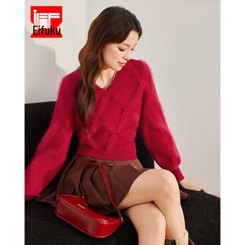 IEF Французский Сладкий Бант Вязаный Свитер One Size
IEF Французский Сладкий Бант Вязаный Свитер One Size