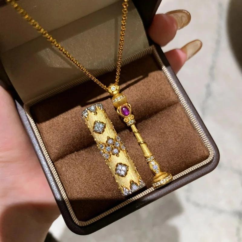 Классика роскошное и изысканное рубиновое ожерелье Винтаж новое матовое Длинный цилиндрической формы кулон свадебный Циркон 45cm
Классика роскошное и изысканное рубиновое ожерелье Винтаж новое матовое Длинный цилиндрической формы кулон свадебный Циркон 45cm