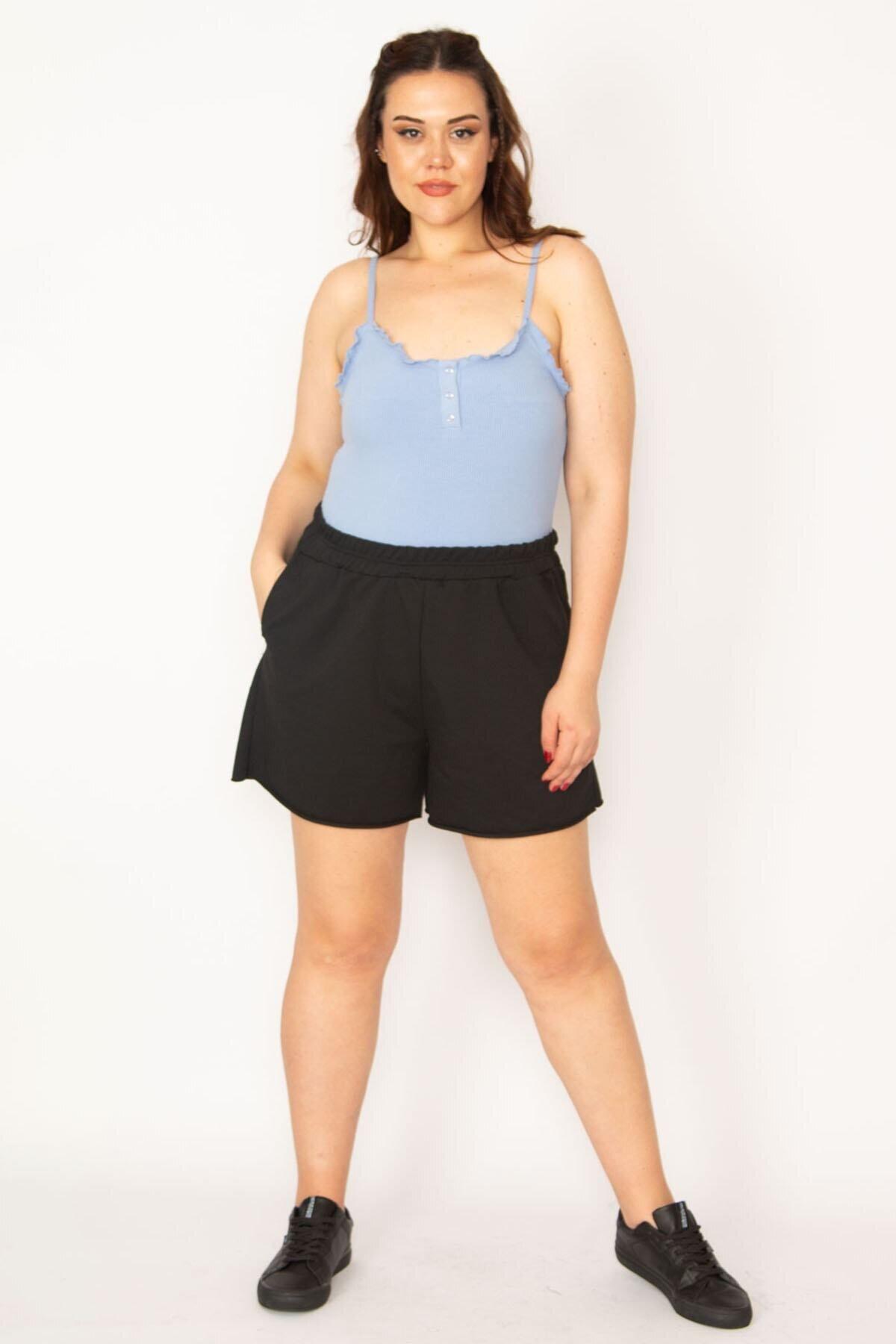 Women s Fashion Big Size Shorts & Bermudas Plus Size Black Elastic Waist Shorts with Side Pockets 5XL
Women s Fashion Big Size Shorts & Bermudas Plus Size Black Elastic Waist Shorts with Side Pockets 5XL