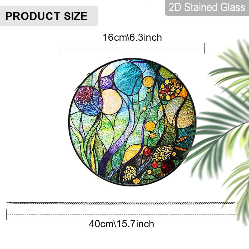2D Flat Stained Glass Ocean Aquatic Plants Window Decoration, 6.3/7.87inches Colored Glass Plate with Chain, Charming Indoor/Outdoor Summer Sun 6.3inch
2D Flat Stained Glass Ocean Aquatic Plants Window Decoration, 6.3/7.87inches Colored Glass Plate with Chain, Charming Indoor/Outdoor Summer Sun 6.3inch