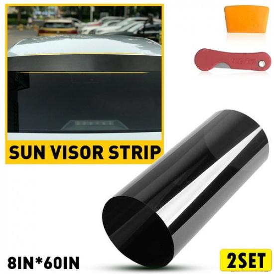 2Set Sun Strip Visor Decal Premium Banner Vinyl Windshield Cast PVC 60 x8 Film
2Set Sun Strip Visor Decal Premium Banner Vinyl Windshield Cast PVC 60 x8 Film