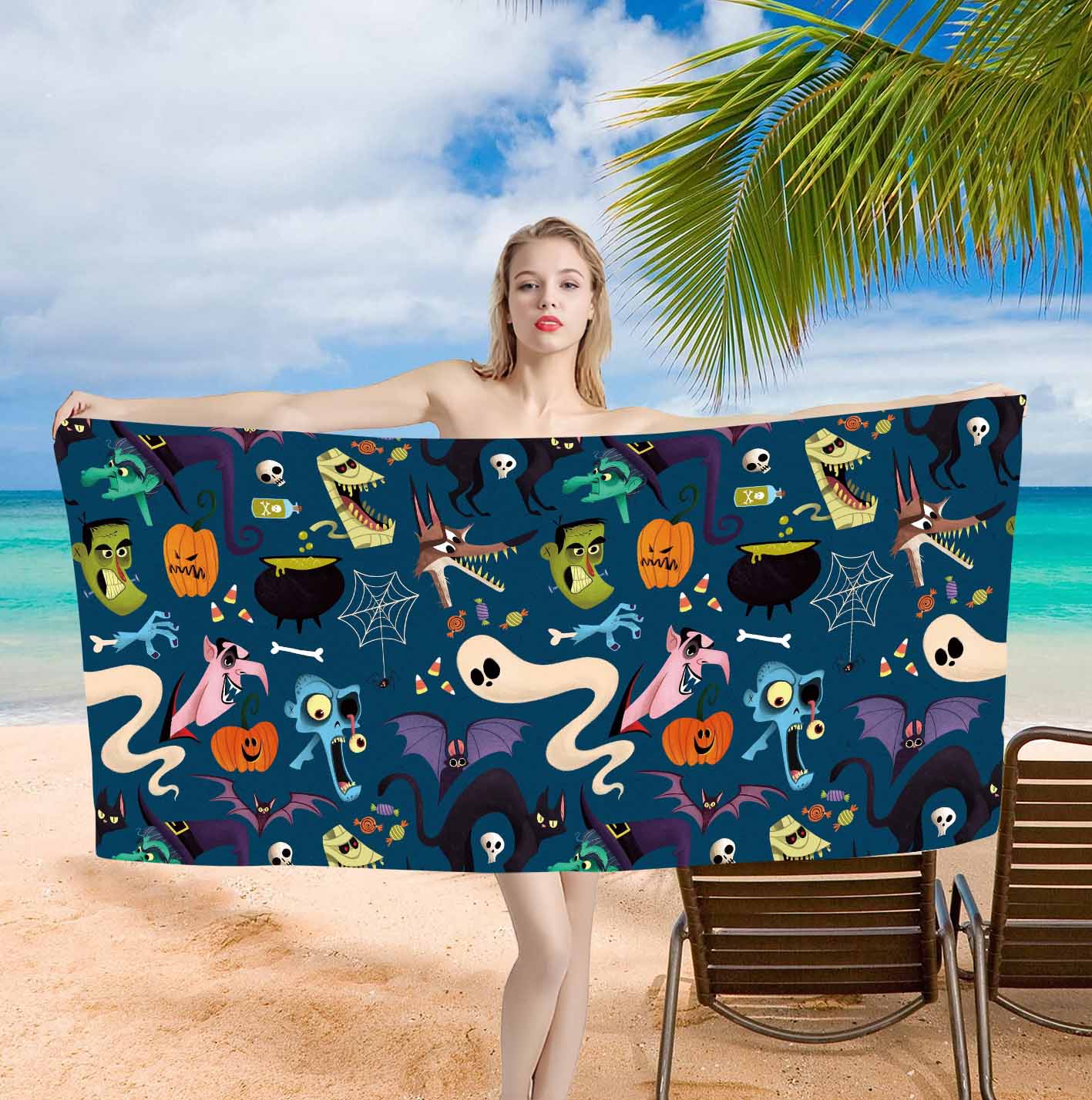 Halloween Cute Pattern Pumpkin Printed Beach Towel Home Decoration Bath Towel 75x150cm Bathroom Shower Towel W30*H60(CM)
Halloween Cute Pattern Pumpkin Printed Beach Towel Home Decoration Bath Towel 75x150cm Bathroom Shower Towel W30*H60(CM)