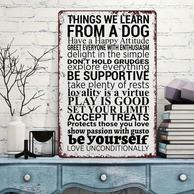 Metal Wall Art Dog Quote Retro Sign for Bar
Metal Wall Art Dog Quote Retro Sign for Bar