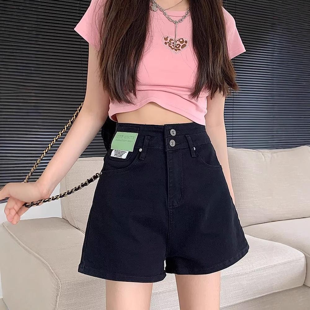 Women s Summer 2025 Petite High-Waisted Black A-Line Denim Shorts - Slimming Wide-Leg Hot Pants 2XL: Height 155-165CM (133-145 jin)
Women s Summer 2025 Petite High-Waisted Black A-Line Denim Shorts - Slimming Wide-Leg Hot Pants 2XL: Height 155-165CM (133-145 jin)