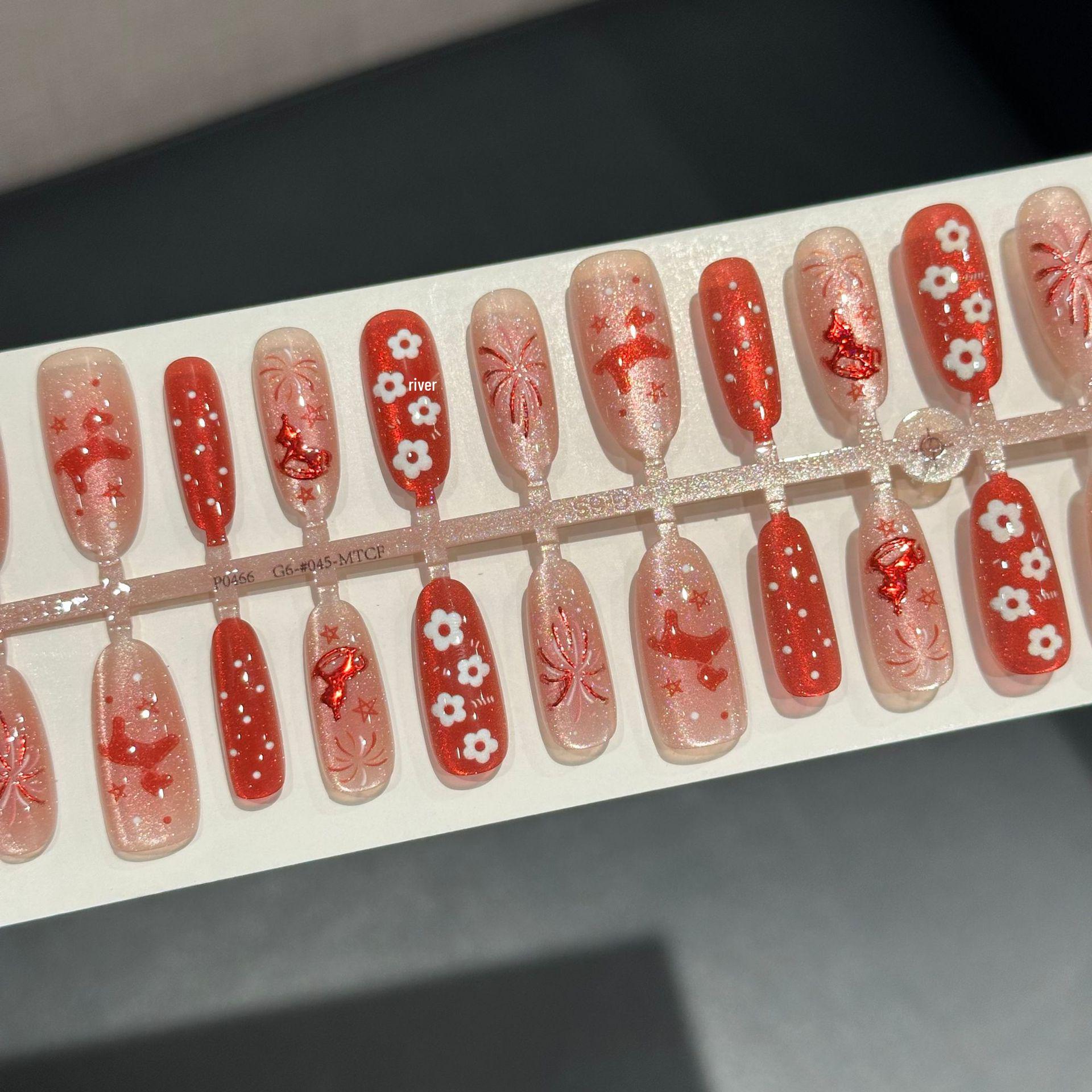 3D Fireworks Embossed Short Nail Tips - New Year Collection (30 Pieces)
3D Fireworks Embossed Short Nail Tips - New Year Collection (30 Pieces)