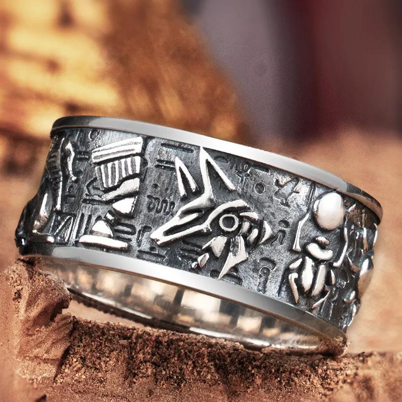 Embossed Egyptian God Horus Anubis Adjustable Ring Stylish Men s Jewelry Trendy Open Design resizable
Embossed Egyptian God Horus Anubis Adjustable Ring Stylish Men s Jewelry Trendy Open Design resizable