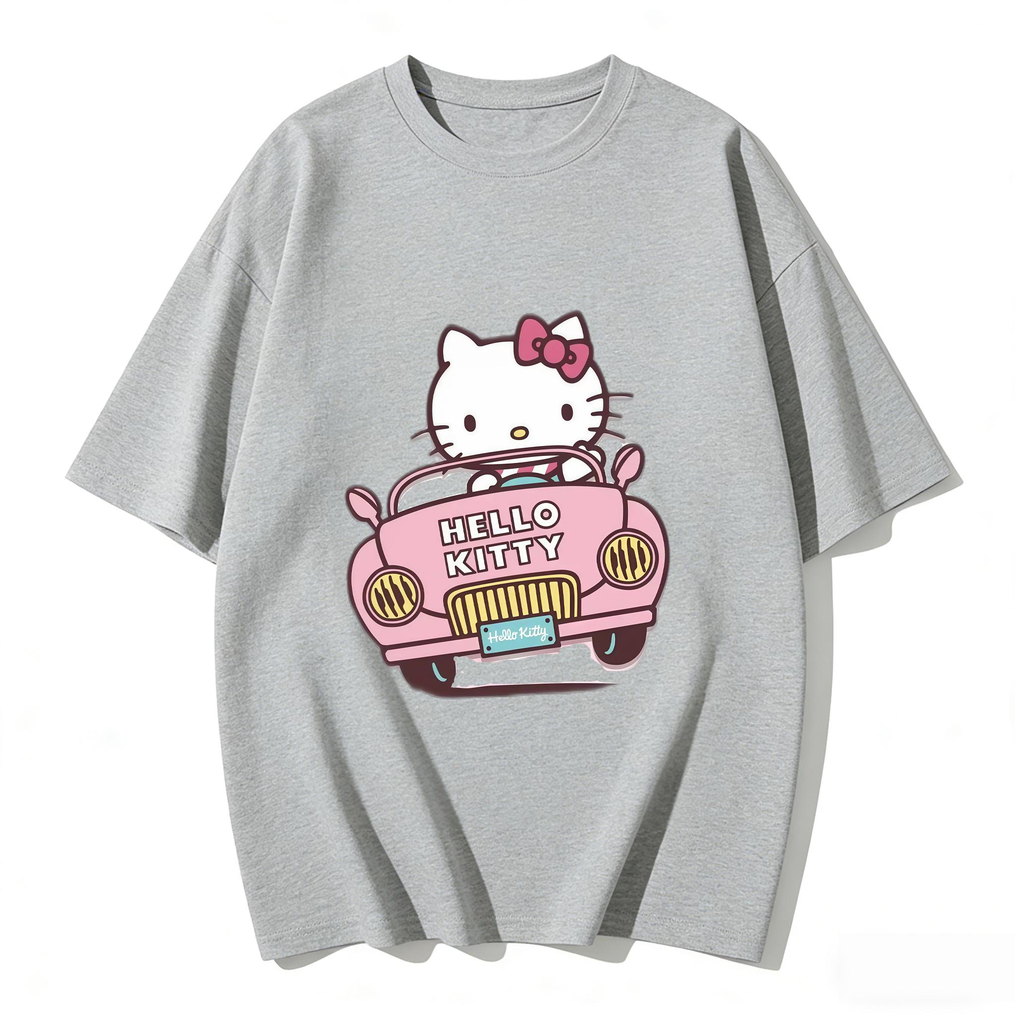 2026 Summer Hello Kitty Cartoon Printed Short Sleeve Pure Cotton Tshirt Parentchild Outfit Classic Fashion Womens Tees Tops S
2026 Summer Hello Kitty Cartoon Printed Short Sleeve Pure Cotton Tshirt Parentchild Outfit Classic Fashion Womens Tees Tops S