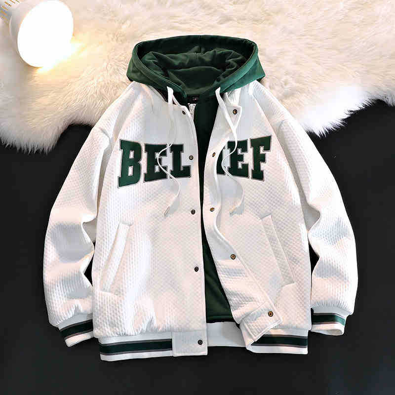 Fake Two-piece American Baseball Uniform for Men In Spring and Autumn Handsome Winter Plus Velvet Jacket Couple Jacket 3XL
Fake Two-piece American Baseball Uniform for Men In Spring and Autumn Handsome Winter Plus Velvet Jacket Couple Jacket 3XL