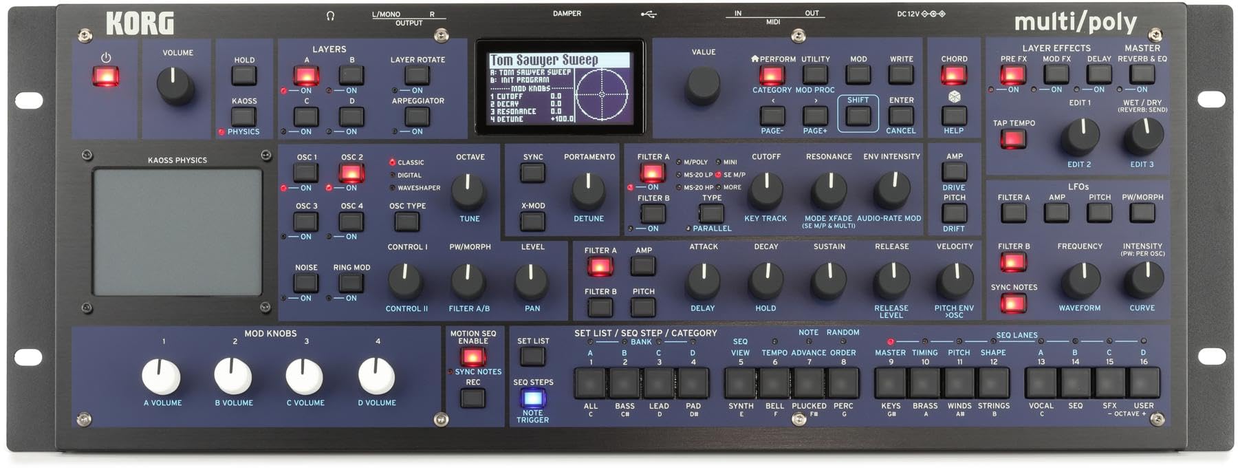 KORG Analog Modeling Synthesizer module Incredible analog sound unique to version multi/poly digital/module MULTIPOLY-M
KORG Analog Modeling Synthesizer module Incredible analog sound unique to version multi/poly digital/module MULTIPOLY-M
