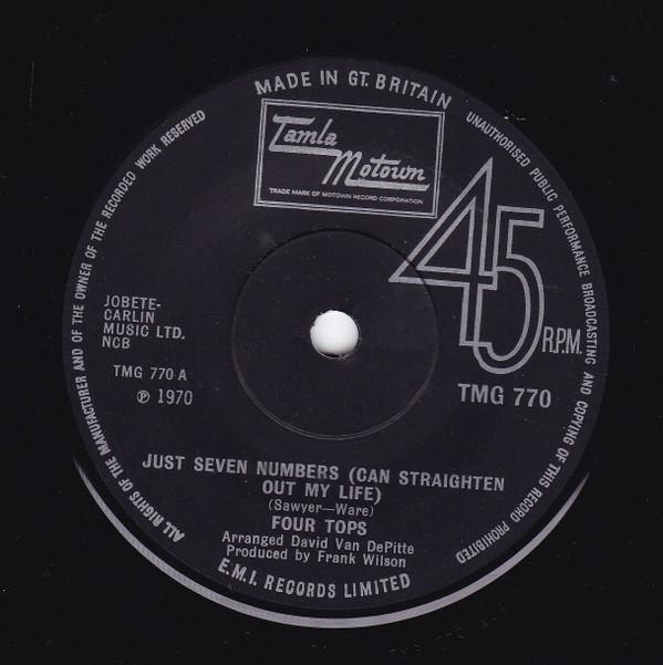 7-дюймова платівка FOUR TOPS - Лише сім номерів (Можна Випрямити TMG770 Tamla Motown 1971 Великобританія Соул/Фанк Вживаний
7-дюймова платівка FOUR TOPS - Лише сім номерів (Можна Випрямити TMG770 Tamla Motown 1971 Великобританія Соул/Фанк Вживаний