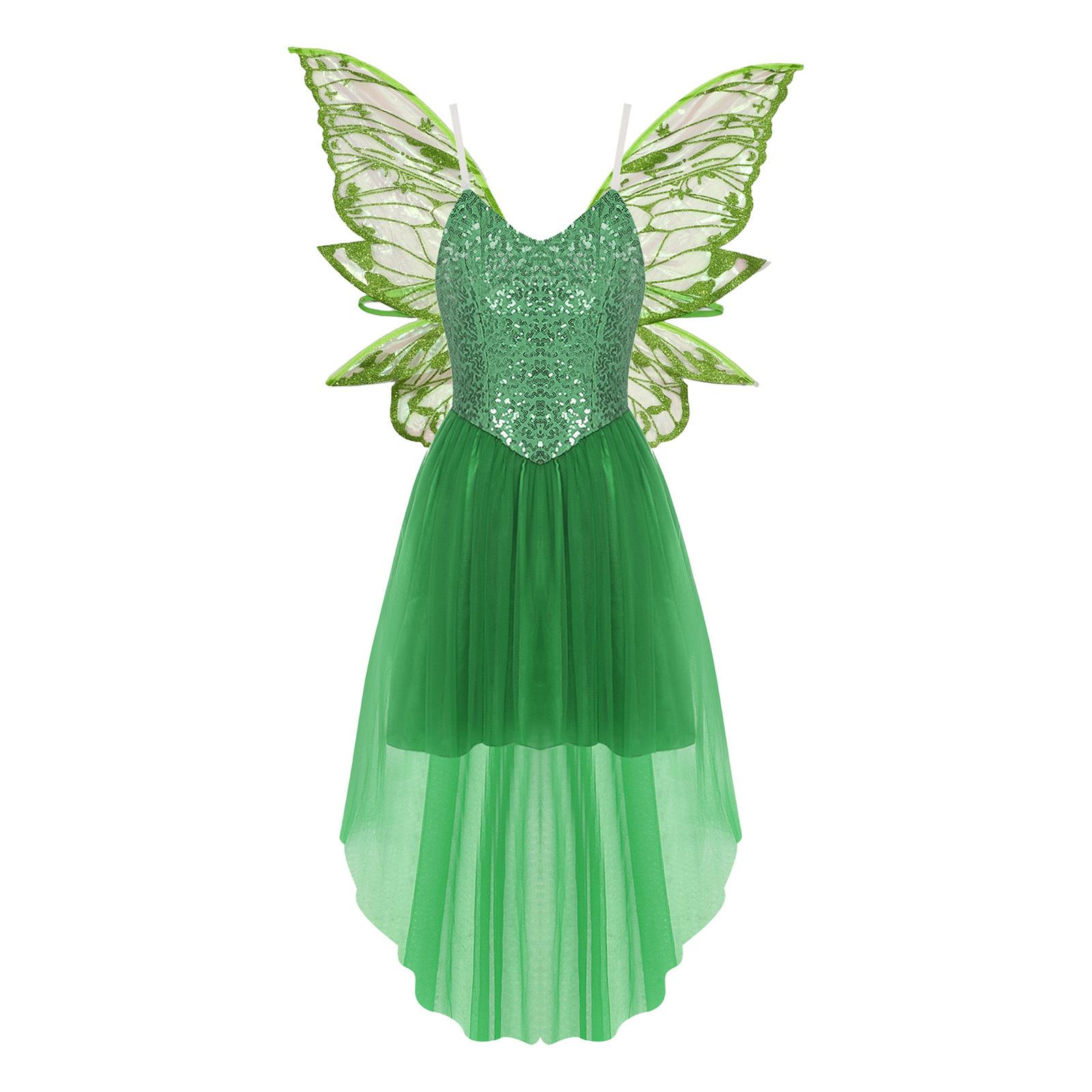 Womens Sleeveless Sequin Top High Low Tulle Dress with Elf Wings Fairy Costume 3XL зелений
Womens Sleeveless Sequin Top High Low Tulle Dress with Elf Wings Fairy Costume 3XL зелений