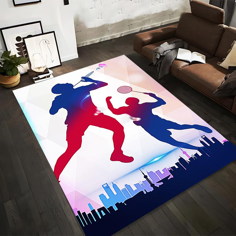 Badminton Player Silhouette Print Carpet with City Skyline Design Suitable for use as an anti-slip for living room bedroom sofas 40x60cm( 15x23in )
Badminton Player Silhouette Print Carpet with City Skyline Design Suitable for use as an anti-slip for living room bedroom sofas 40x60cm( 15x23in )