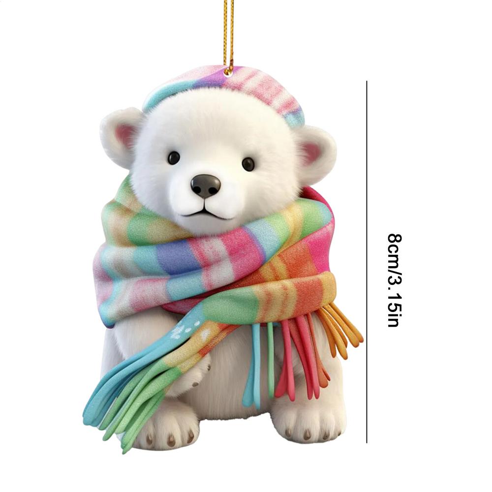 Retro Christmas Polar Bear Room Ornament Christmas Pendant Acrylic Polar Bear Ornament Christmas Ornament New Year Gift
Retro Christmas Polar Bear Room Ornament Christmas Pendant Acrylic Polar Bear Ornament Christmas Ornament New Year Gift