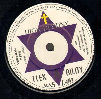 7inch Record RAS LAWI - Flexability HD701 High Destiny 1993 Jamaica Reggae, Ska & Dub Used
7inch Record RAS LAWI - Flexability HD701 High Destiny 1993 Jamaica Reggae, Ska & Dub Used