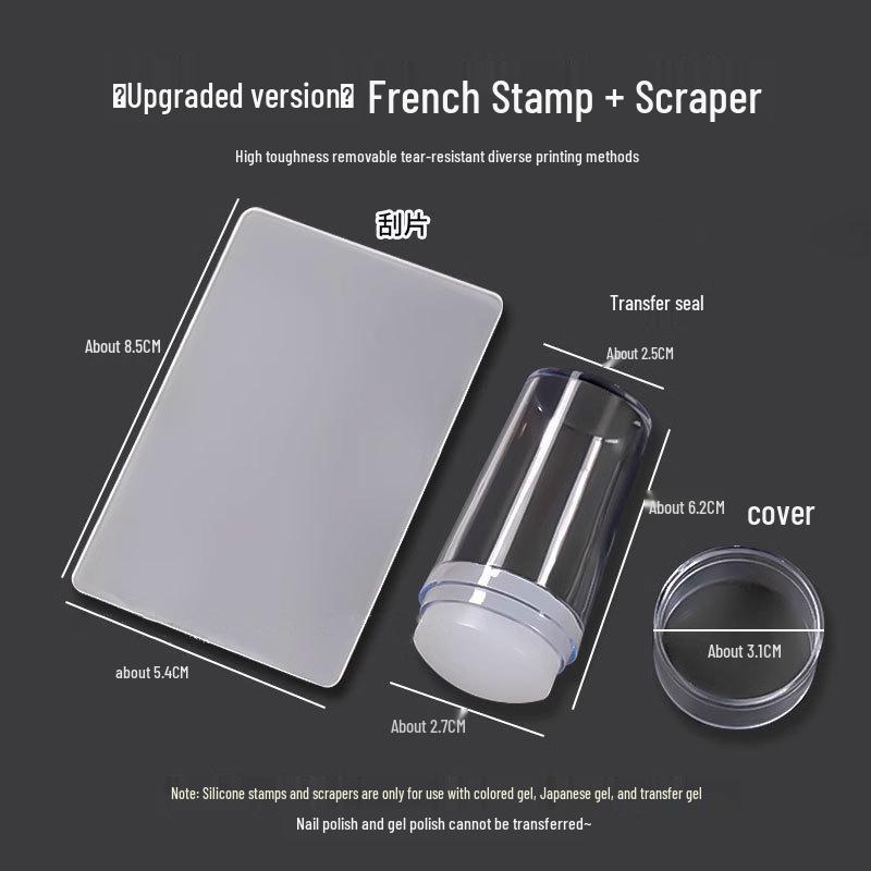 Силиконовый штамп для нейл-арта с прозрачной ручкой и скребком
Силиконовый штамп для нейл-арта с прозрачной ручкой и скребком
