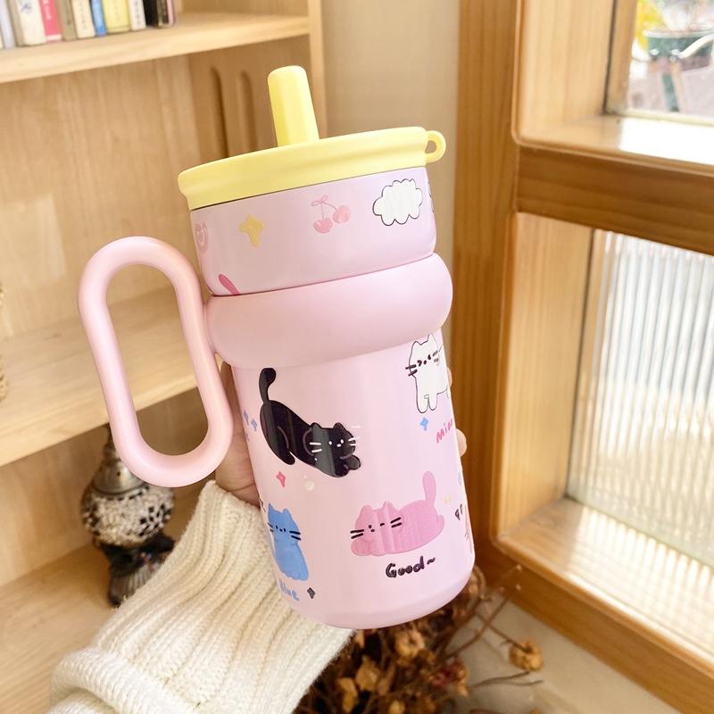 Милая термокружка с ручкой-соломинкой в виде кота, 650 мл, большие кавайные стаканы из нержавеющей стали, бутылка для воды, портативный термос для кофе и чая в подарок 650ml розовый
Милая термокружка с ручкой-соломинкой в виде кота, 650 мл, большие кавайные стаканы из нержавеющей стали, бутылка для воды, портативный термос для кофе и чая в подарок 650ml розовый