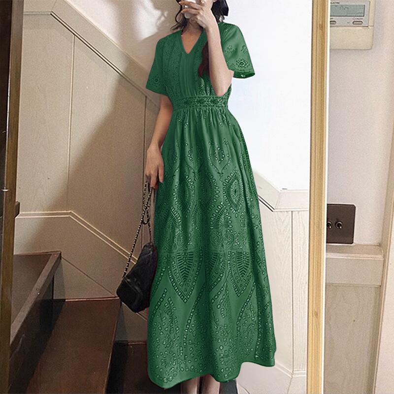 ZANZEA Женское летнее платье с V-образным вырезом, короткими рукавами и повседневным принтом S темно-зеленого
ZANZEA Женское летнее платье с V-образным вырезом, короткими рукавами и повседневным принтом S темно-зеленого