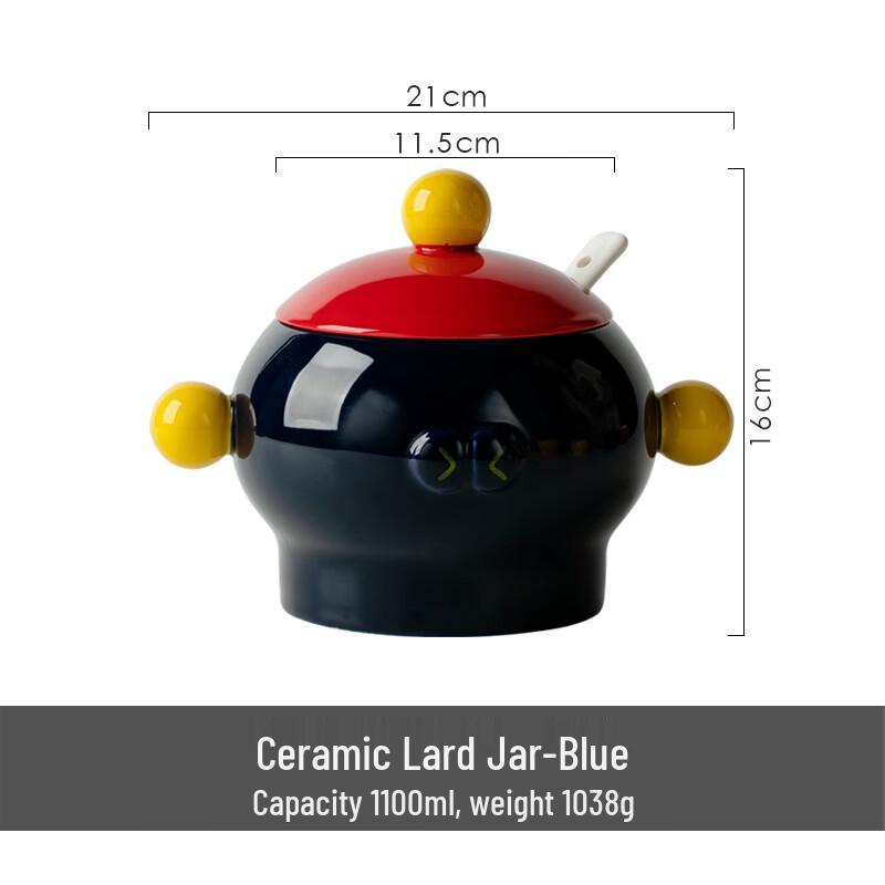 ZISIZ Ceramic Lard and Chili Oil Storage Jar
ZISIZ Ceramic Lard and Chili Oil Storage Jar
