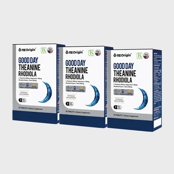 Good Day Theanine Rhodiola (30 tablets) X 3 bottles
Good Day Theanine Rhodiola (30 tablets) X 3 bottles