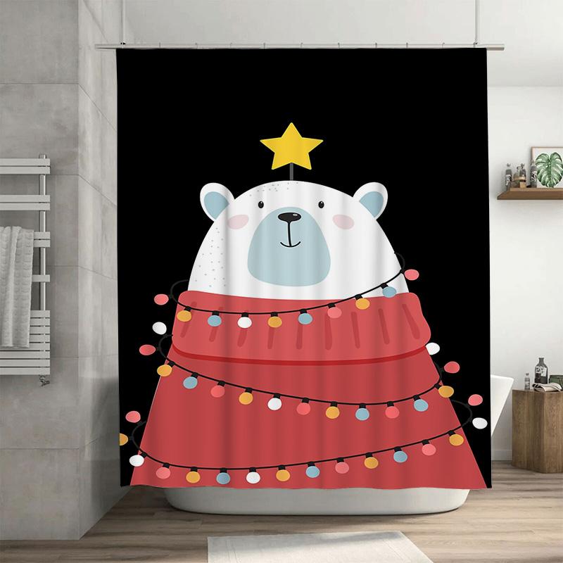 Tuniu Cute Bear Christmas Bathroom Shower Curtain Festive Holiday Decor Fun Cartoon Backdrop W60H190(CM)-1 Pcs
Tuniu Cute Bear Christmas Bathroom Shower Curtain Festive Holiday Decor Fun Cartoon Backdrop W60H190(CM)-1 Pcs
