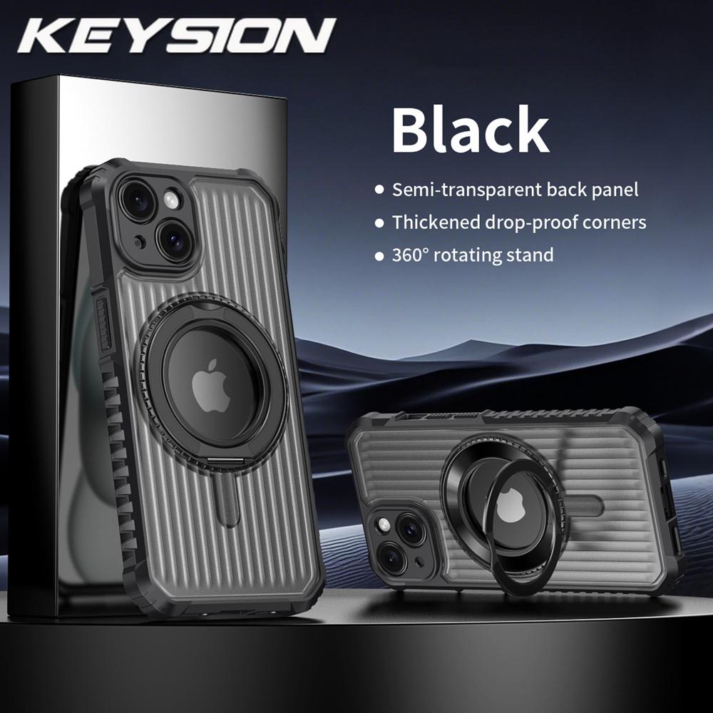 KEYSION 360°Rotating Ring Stand Case for MagSafe for iPhone 11 12 13 14 Pro Max Transparent Magnetic Shockproof Phone Cover for iPhone 14
KEYSION 360°Rotating Ring Stand Case for MagSafe for iPhone 11 12 13 14 Pro Max Transparent Magnetic Shockproof Phone Cover for iPhone 14