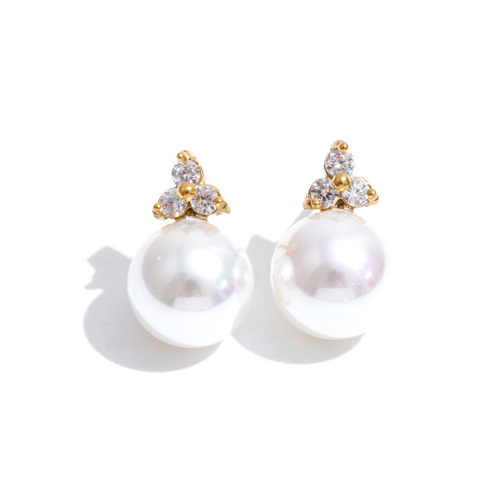 Yhpup Stainless Steel Zircon Simulated Pearls Round Korean Daily Stud Earrings Waterproof Fashion Exquisite Chic Women Jewelry
Yhpup Stainless Steel Zircon Simulated Pearls Round Korean Daily Stud Earrings Waterproof Fashion Exquisite Chic Women Jewelry