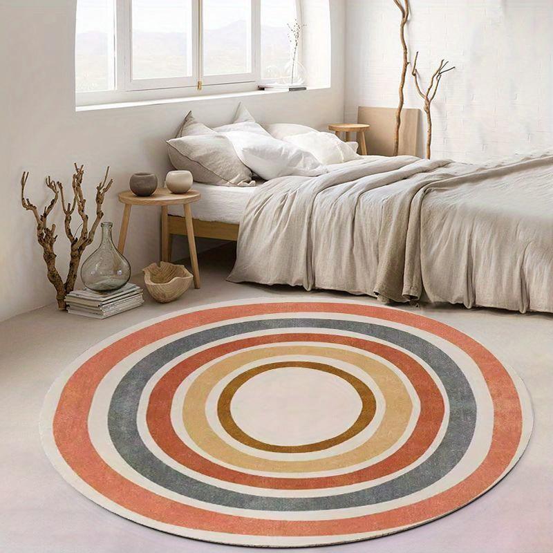 Modern Plush Rainbow Round Mat, Soft Solid Feel, with Stand, for Living Room/Bedroom Decor 60cm
Modern Plush Rainbow Round Mat, Soft Solid Feel, with Stand, for Living Room/Bedroom Decor 60cm