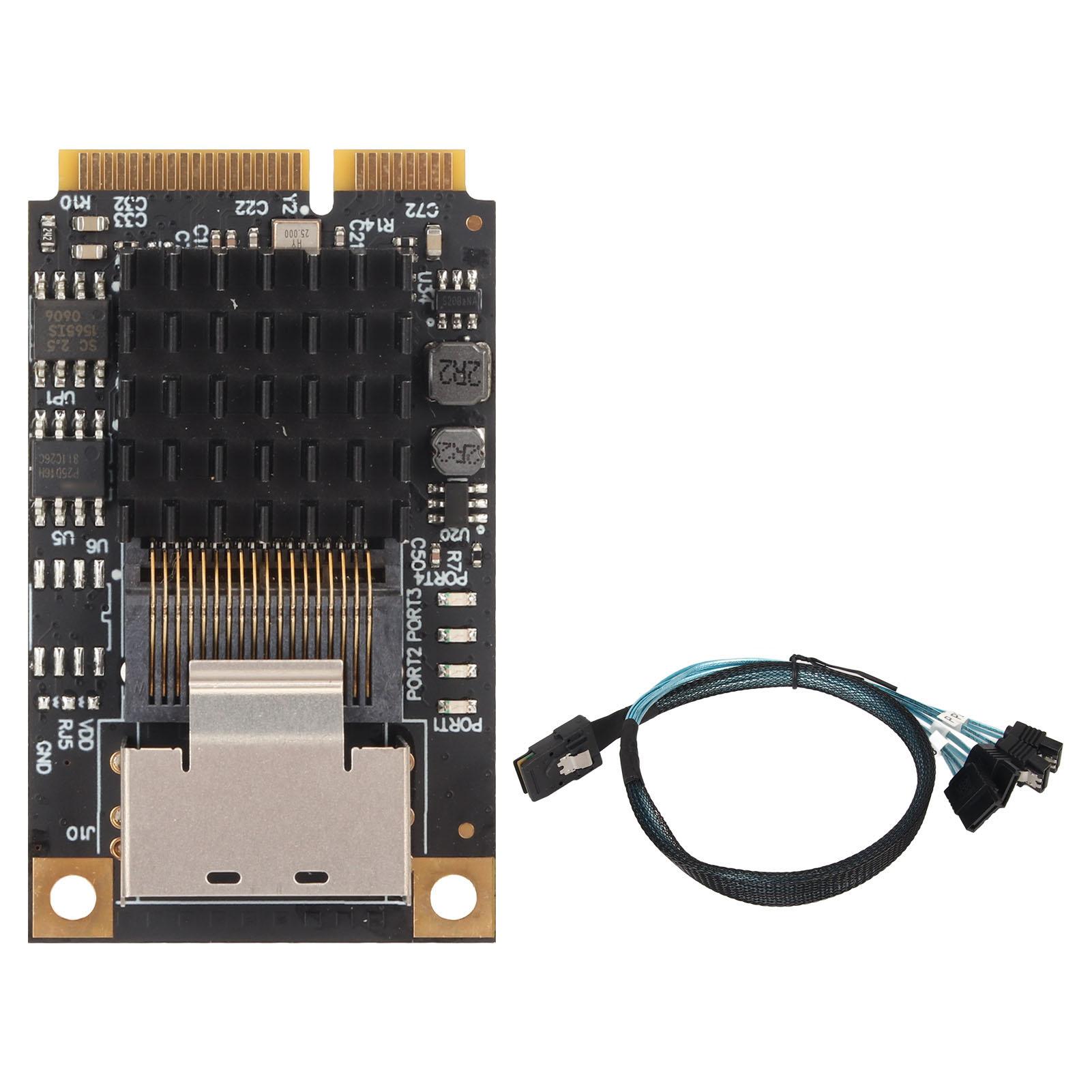 Mini PCIE Expansion Card 4 SATA 3.0 6Gbs RAID MSI NCQ AHCI 1.0 88SE9215 Expansion Card for Host
Mini PCIE Expansion Card 4 SATA 3.0 6Gbs RAID MSI NCQ AHCI 1.0 88SE9215 Expansion Card for Host