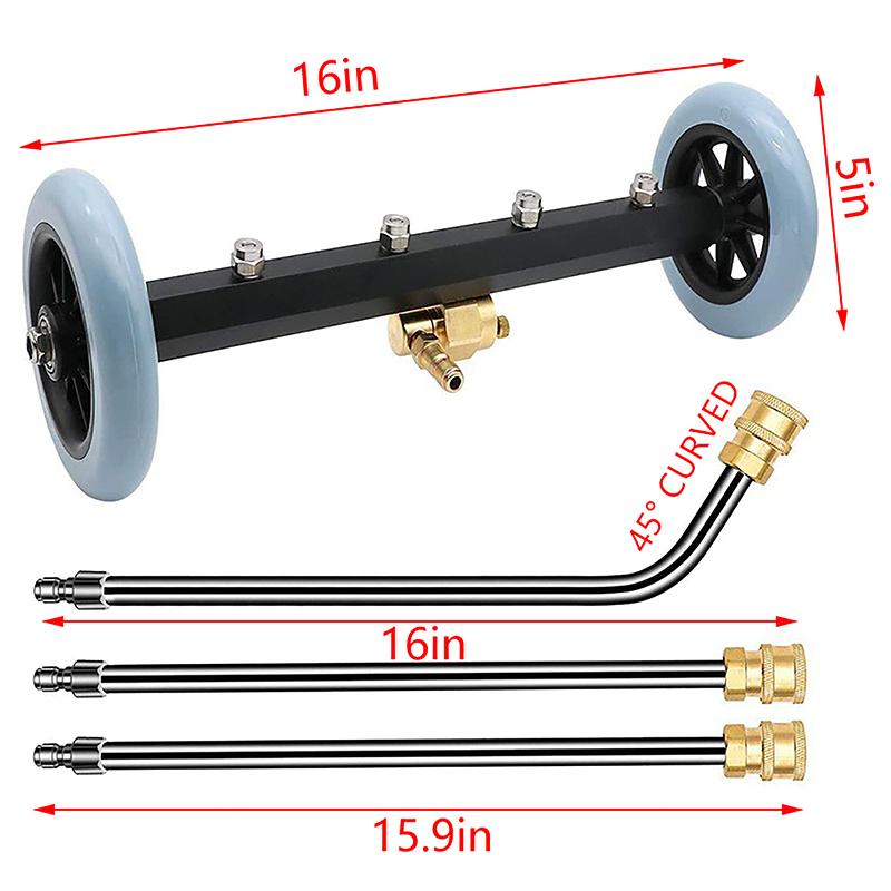 Pressure Washer Undercarriage Cleaner Power Washer Surface Cleaner Attachments Under Car Wash Water Broom With Extension Wand
Pressure Washer Undercarriage Cleaner Power Washer Surface Cleaner Attachments Under Car Wash Water Broom With Extension Wand