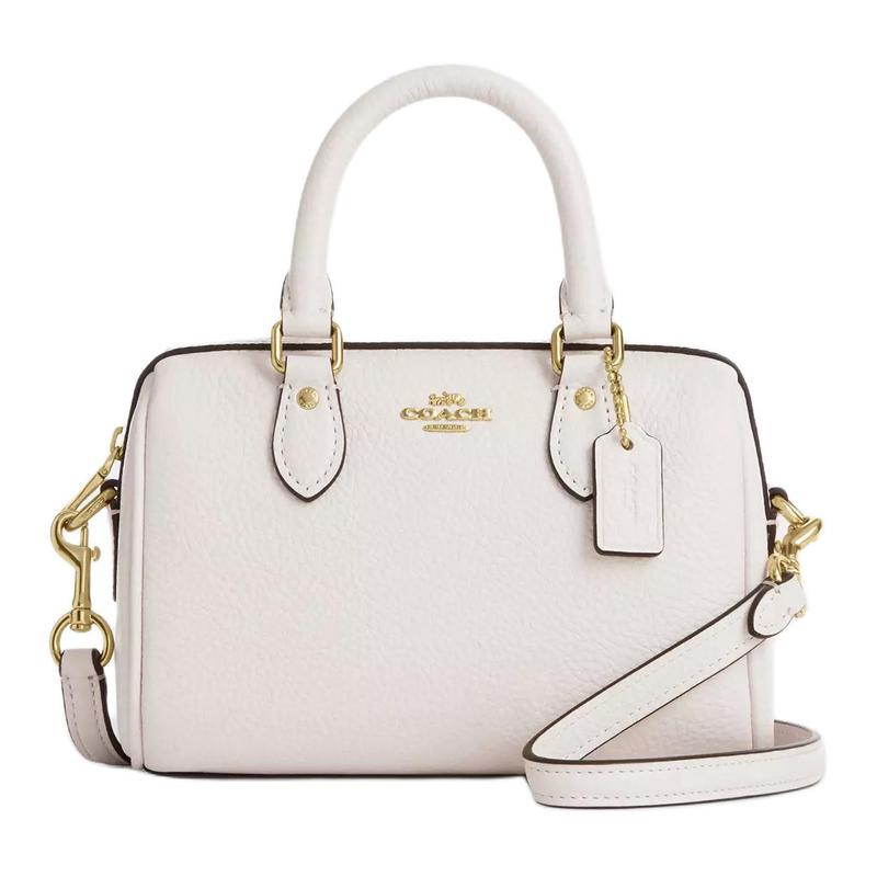 COACH Rowan 18 Letter Logo Shoulder Strap Adjustable and Removable Pebbled Leather Boston Bag Shoulder Crossbody Handbag Mini Women White білий
COACH Rowan 18 Letter Logo Shoulder Strap Adjustable and Removable Pebbled Leather Boston Bag Shoulder Crossbody Handbag Mini Women White білий