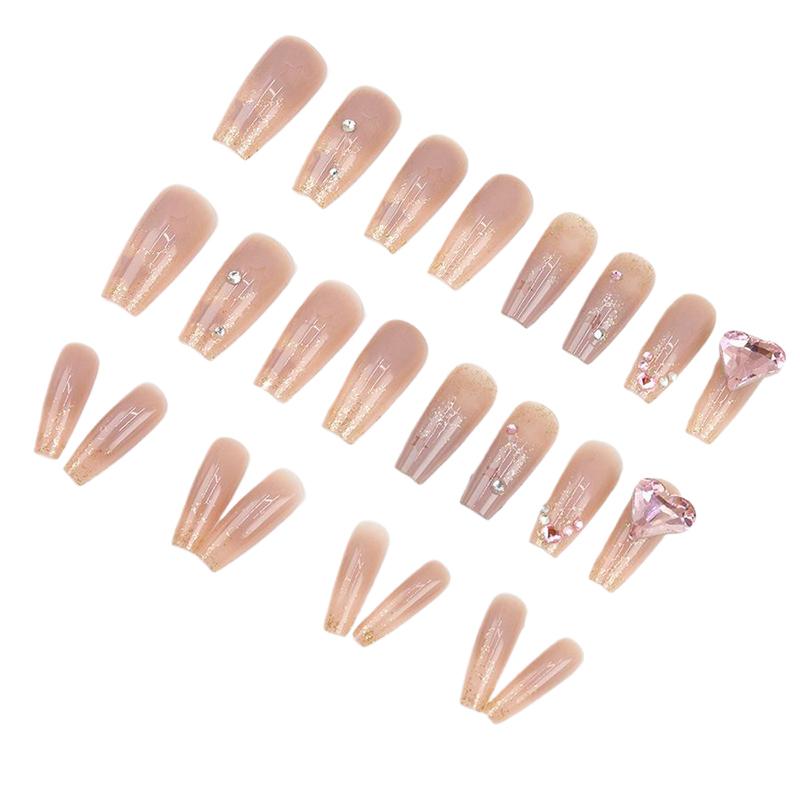 24 шт. Длинные ногти Сердце Розовый Бриллиантовый Блеск Звезды Квадратная Головка Накладные Ногти Отрывные Полное Покрытие Наконечники для Ногтей Искусство С Клеем
24 шт. Длинные ногти Сердце Розовый Бриллиантовый Блеск Звезды Квадратная Головка Накладные Ногти Отрывные Полное Покрытие Наконечники для Ногтей Искусство С Клеем