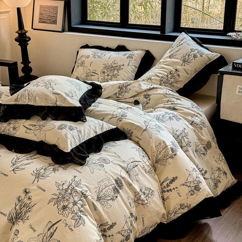 G5Z All-Cotton French Hepburn Style Bedding Set - Retro Printed Duvet Cover, Fitted Sheet, and Pillowcases 1.2m Flat Sheet Three-Piece Set - Quilt 150x200cm
G5Z All-Cotton French Hepburn Style Bedding Set - Retro Printed Duvet Cover, Fitted Sheet, and Pillowcases 1.2m Flat Sheet Three-Piece Set - Quilt 150x200cm