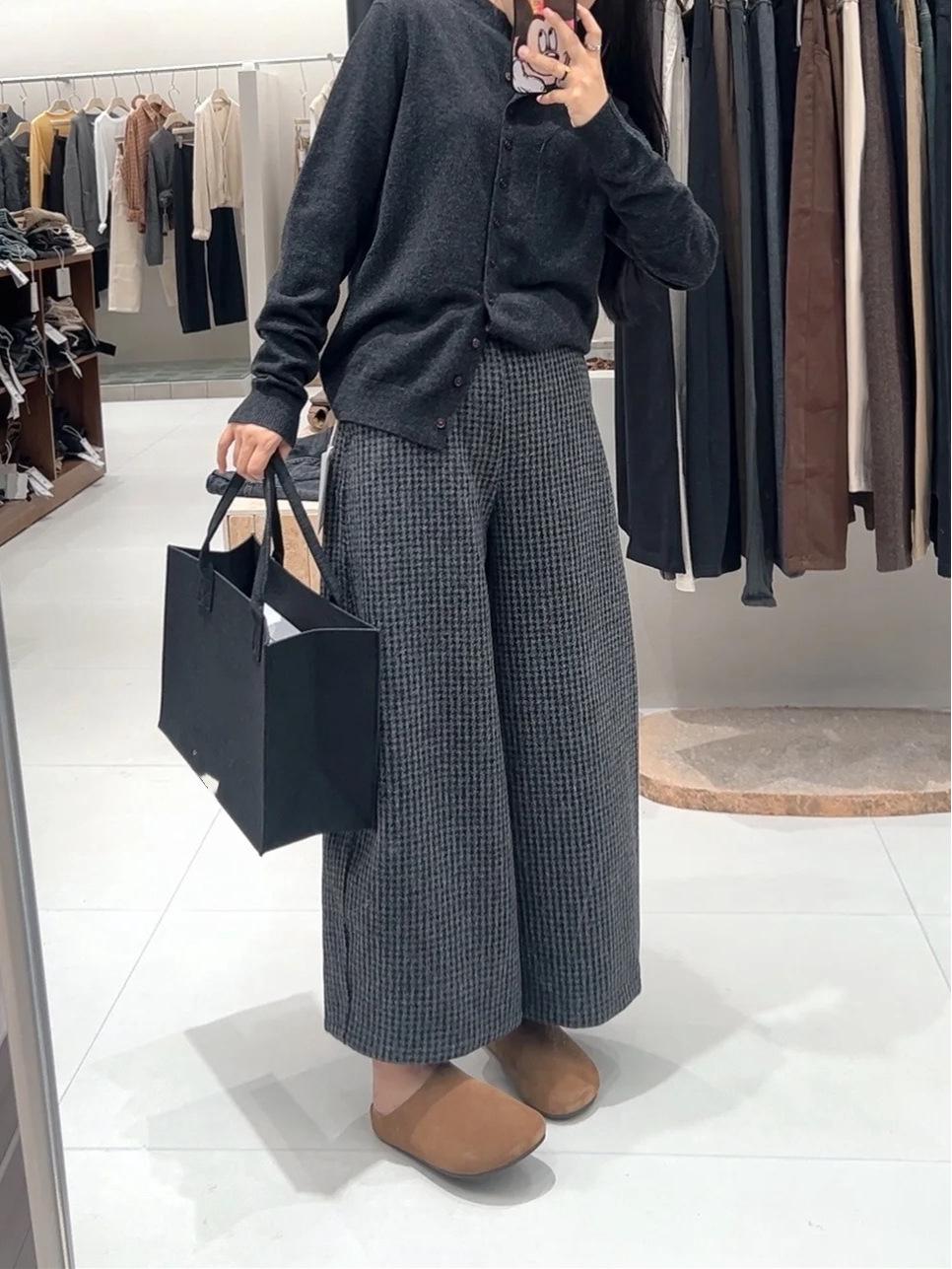 Korean Retro Wool Plaid Wide-Leg Pants Women Plus Size High-Waisted Casual Nine-Tenth Length Pants S
Korean Retro Wool Plaid Wide-Leg Pants Women Plus Size High-Waisted Casual Nine-Tenth Length Pants S