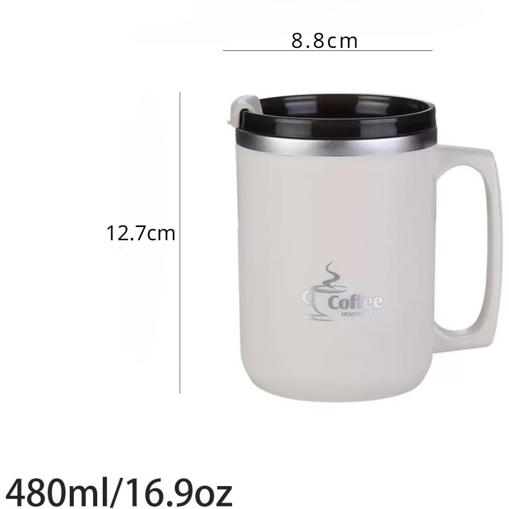 480ml Simple mug with lid and handle 16.9oz stainless steel coffee cup office tea cup home drinking cup insulated tumbler 480ml
480ml Simple mug with lid and handle 16.9oz stainless steel coffee cup office tea cup home drinking cup insulated tumbler 480ml