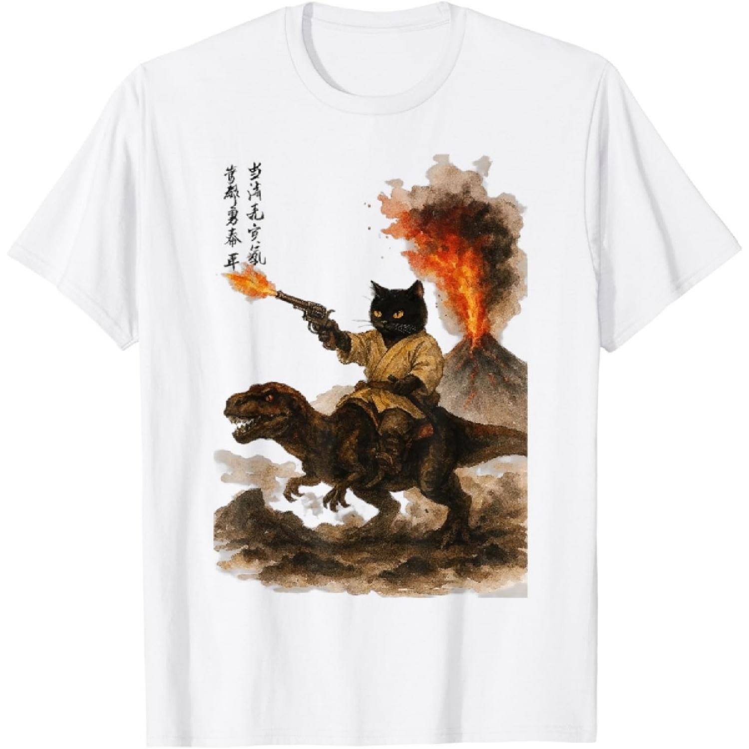 black cat samurai riding dinosaur volcanic eruption art T-Shirt XXXXXL білий
black cat samurai riding dinosaur volcanic eruption art T-Shirt XXXXXL білий