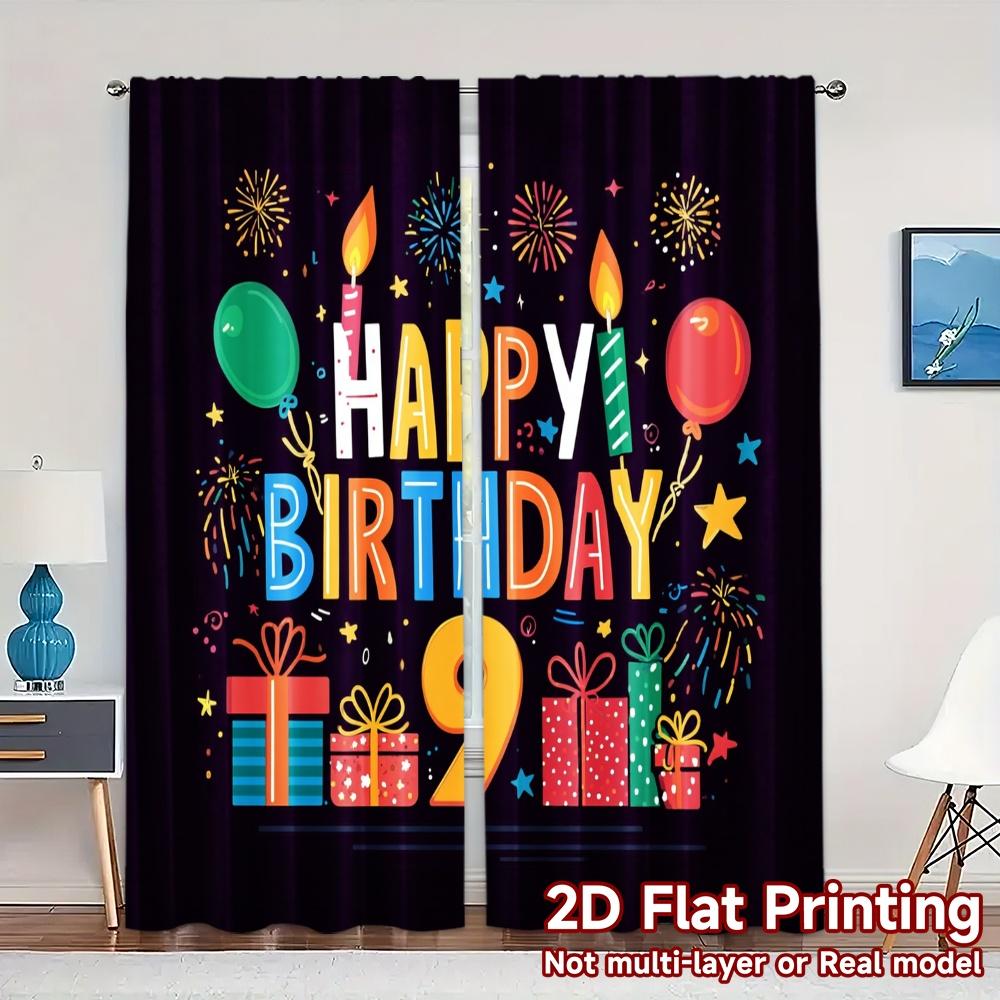 2pcs 2D FLAT PRINTING Curtains (Without Rod) Birthday Bliss(3) Chic Curtain Fabric Versatile Durable Polyester Curtains 100*130 HOOK 1pcs
2pcs 2D FLAT PRINTING Curtains (Without Rod) Birthday Bliss(3) Chic Curtain Fabric Versatile Durable Polyester Curtains 100*130 HOOK 1pcs