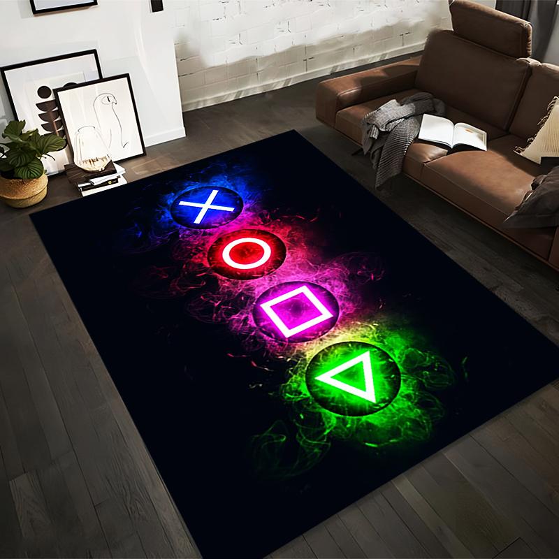 Gaming Symbols Area Rug with Neon Lights Design for Living Room Suitable for use as an anti-slip for living room bedroom sofas 40x60cm( 15x23in )
Gaming Symbols Area Rug with Neon Lights Design for Living Room Suitable for use as an anti-slip for living room bedroom sofas 40x60cm( 15x23in )