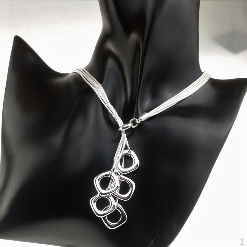 Punk 5-layer Chains Necklace Oval/Square Dangle Pendants Jewelry Square
Punk 5-layer Chains Necklace Oval/Square Dangle Pendants Jewelry Square