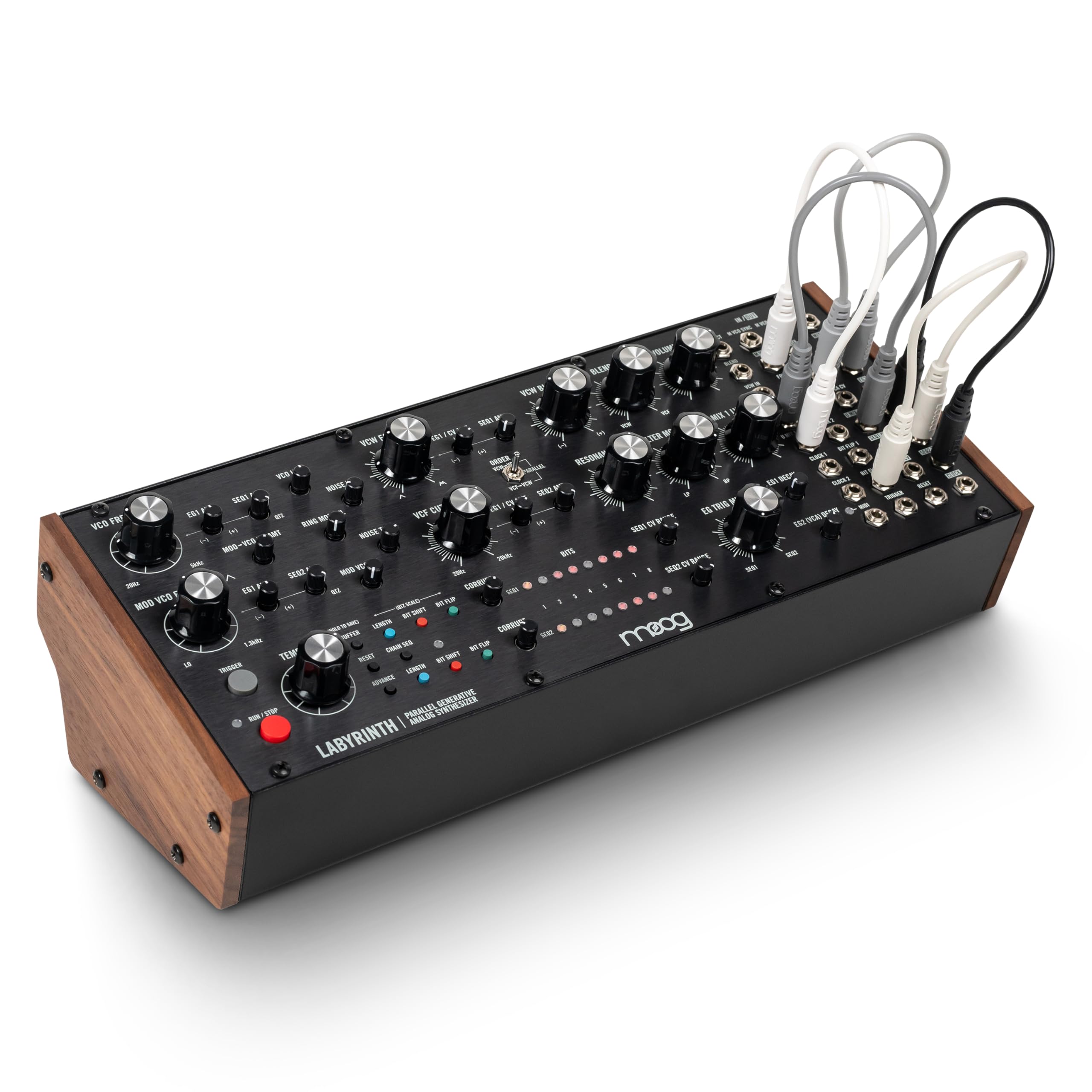 MOOG Labyrinth Parallel Generative Analog Synthesizer Dual Sequencer VC Wave Folder VC Filter Patchbay Semi-Modular чорний
MOOG Labyrinth Parallel Generative Analog Synthesizer Dual Sequencer VC Wave Folder VC Filter Patchbay Semi-Modular чорний