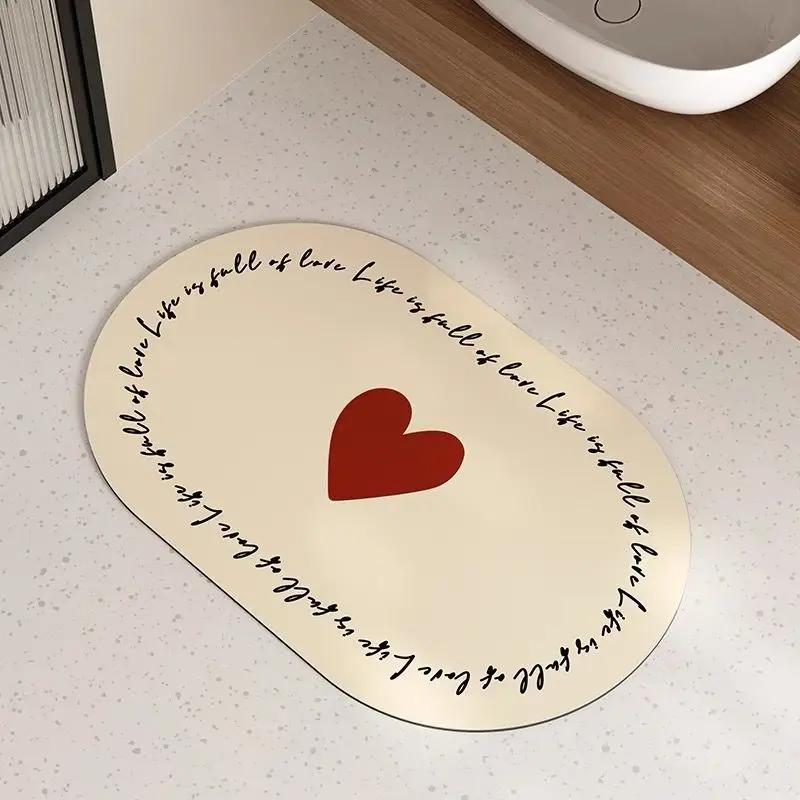 Love red door mat bathroom diatom mud absorbent floor mat door mat simple Internet celebrity atmosphere 40X60cm 15.7X23.6in
Love red door mat bathroom diatom mud absorbent floor mat door mat simple Internet celebrity atmosphere 40X60cm 15.7X23.6in