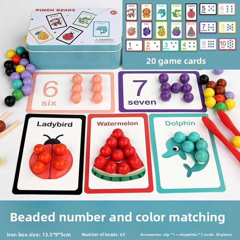Number Montessori Wooden Matching Bead Clip Toy Toddler Early Educational Game
Number Montessori Wooden Matching Bead Clip Toy Toddler Early Educational Game
