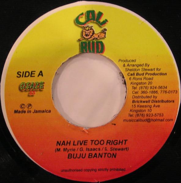 7inch Record BUJU BANTON Nah Live Too Right NONE Cali Bud 2001 Jamaica Reggae Ska Dub Used
7inch Record BUJU BANTON Nah Live Too Right NONE Cali Bud 2001 Jamaica Reggae Ska Dub Used