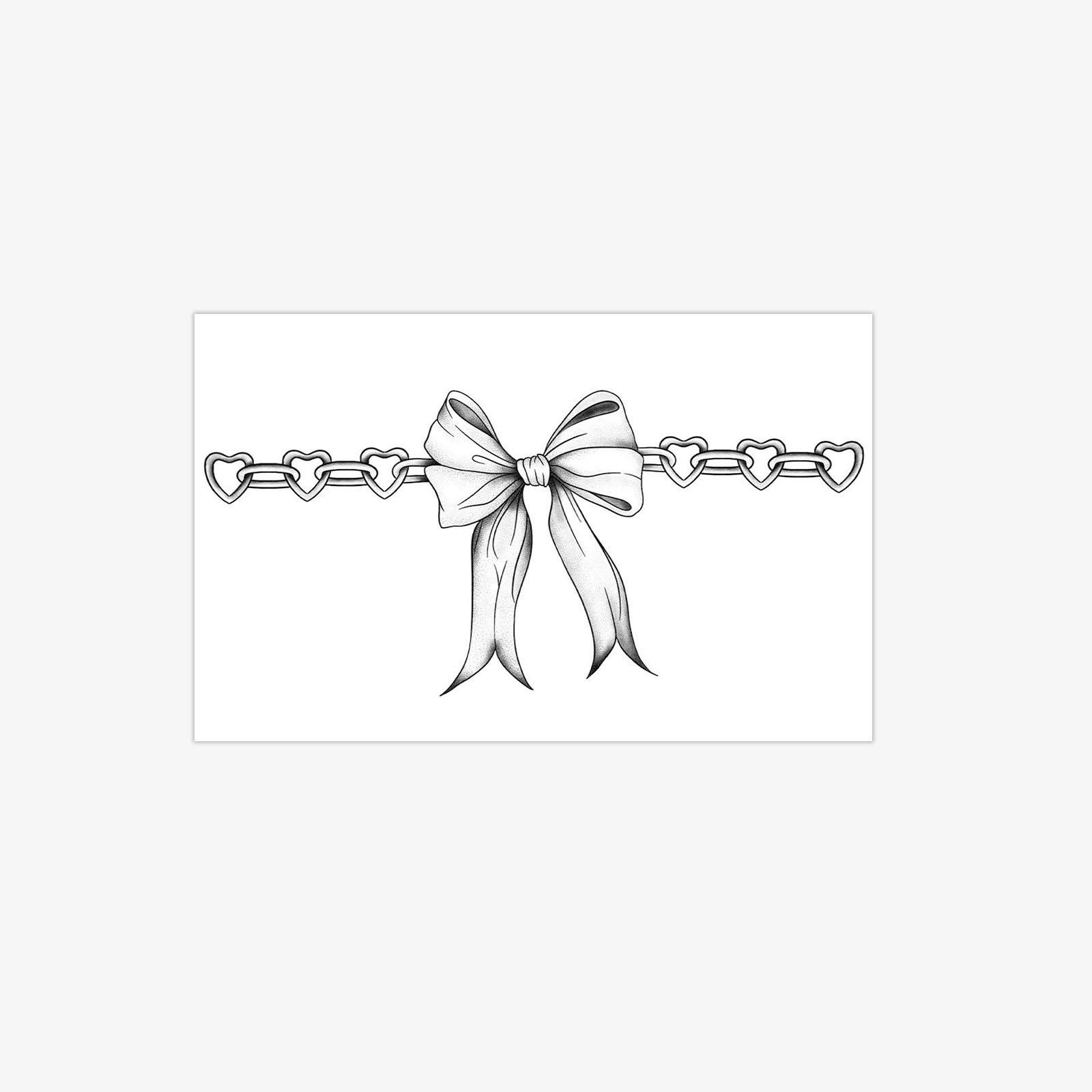 Love Chain Bow Tattoo Sticker, Waterproof And Long-Lasting, Women S Collarbone Advanced Sense Simulation Tattoo 12*19
Love Chain Bow Tattoo Sticker, Waterproof And Long-Lasting, Women S Collarbone Advanced Sense Simulation Tattoo 12*19