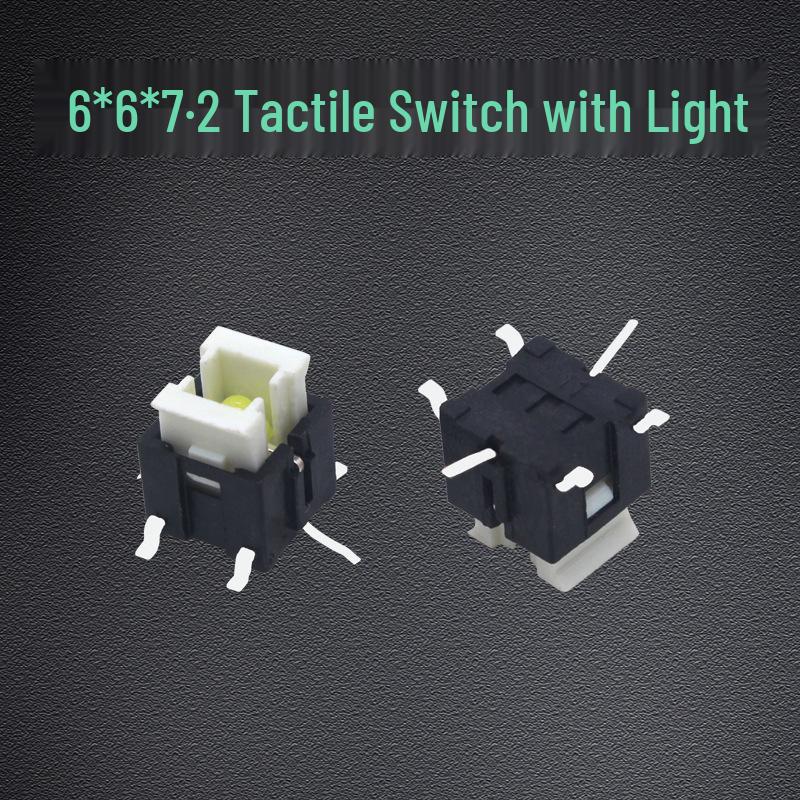 6x6x7.2 SMD LED Light Switch - Single/Double Color, Multi-Color Options, with Tactile Button
6x6x7.2 SMD LED Light Switch - Single/Double Color, Multi-Color Options, with Tactile Button