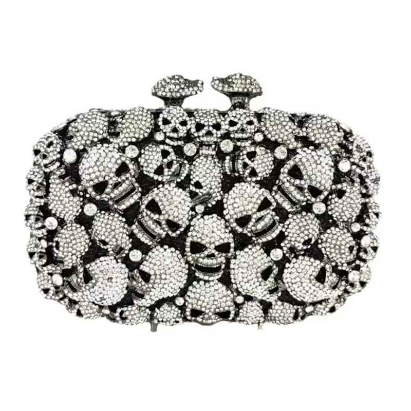 WHTUOHENG Skull Shape White Crystal Black Purse For Party Prom Handbags Luxury Mini Diamond Dinner Clutches Desgin Cocktail Bags 15cmX9.5cmX4.5cm
WHTUOHENG Skull Shape White Crystal Black Purse For Party Prom Handbags Luxury Mini Diamond Dinner Clutches Desgin Cocktail Bags 15cmX9.5cmX4.5cm