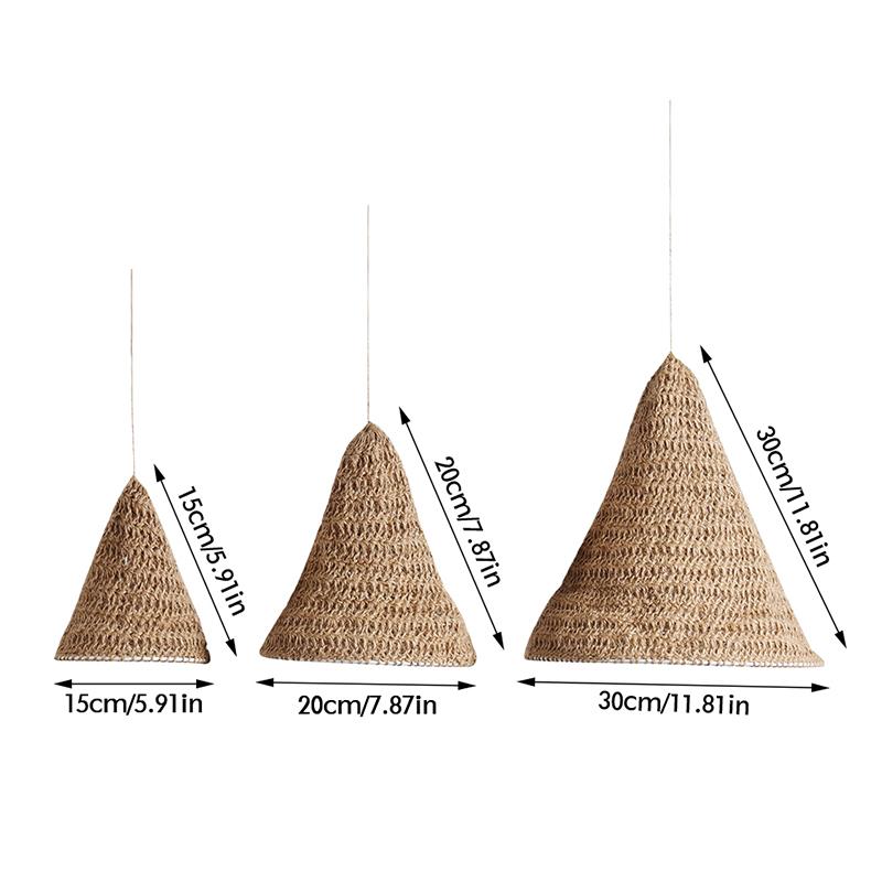 3 Pcs Handmade Weave Rope Lampshade Bohemian Style Hanging Lamp Covers Home Restaurant Homestay Pendant Light Cover Decoration
3 Pcs Handmade Weave Rope Lampshade Bohemian Style Hanging Lamp Covers Home Restaurant Homestay Pendant Light Cover Decoration