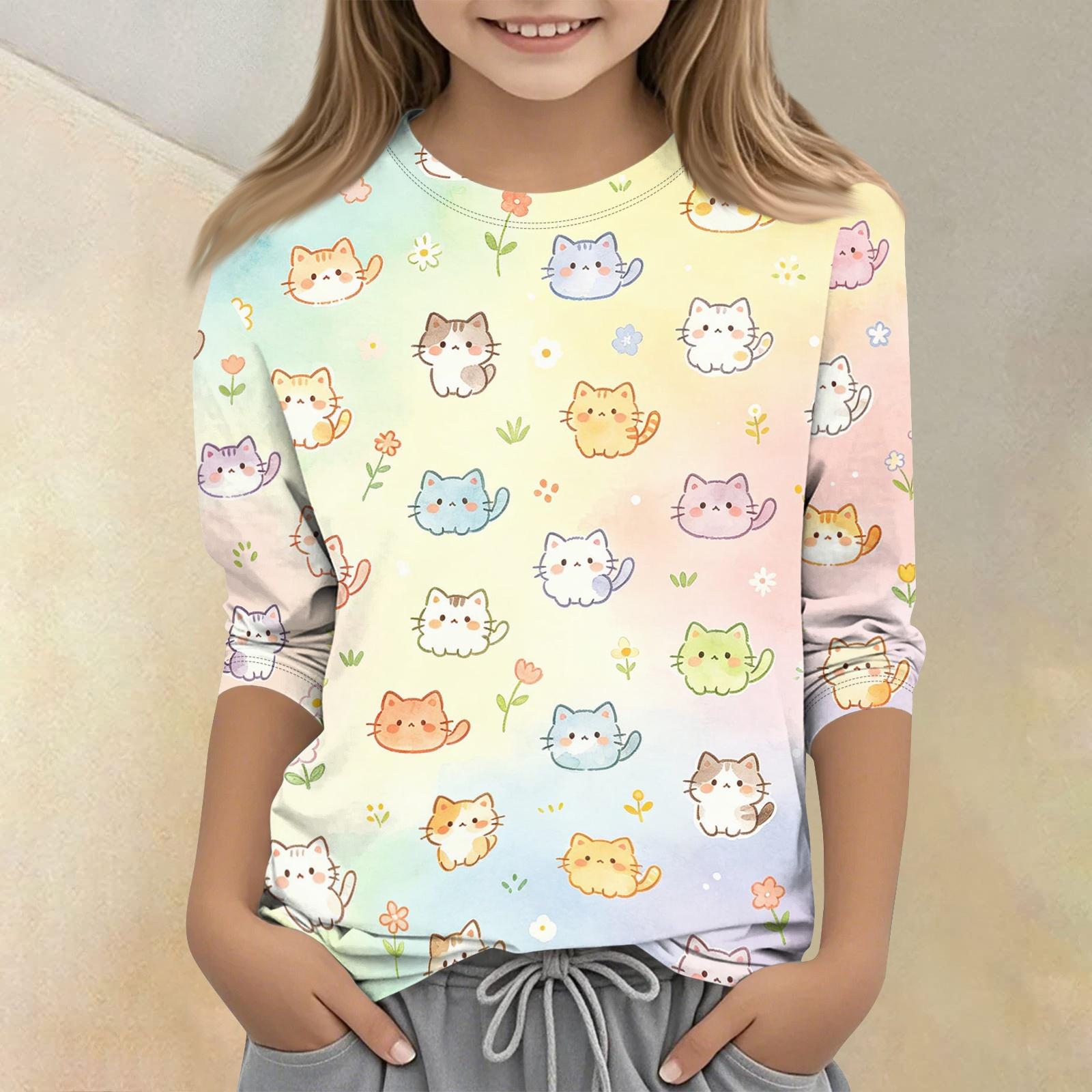 Kids Animal Print Crew Neck Three Quarter Sleeve Casual T Shirt Soft Fabric Comfortable Fit Lightweight Design Suitable for Everyday Wear 130
Kids Animal Print Crew Neck Three Quarter Sleeve Casual T Shirt Soft Fabric Comfortable Fit Lightweight Design Suitable for Everyday Wear 130