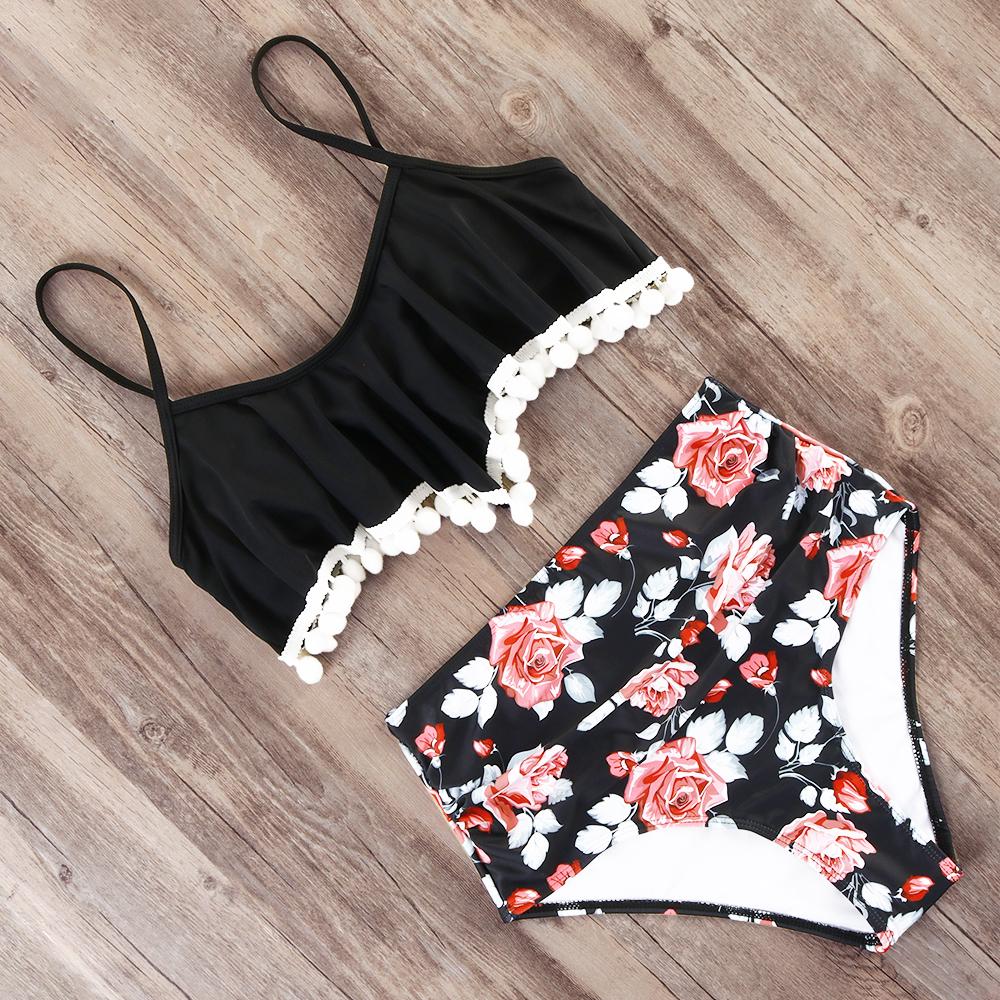 RUUHEE Damen Bikini Set Bademode Zweiteiliger Badeanzug Push Up