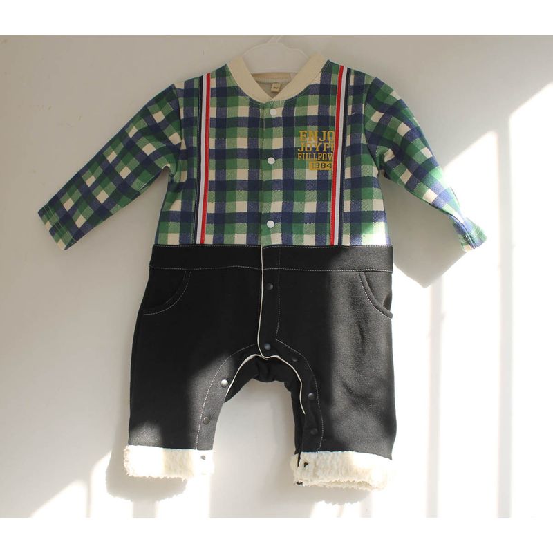 Japanese Style Spring & Fall Non-Inverted Velvet Heattech Infant Baby Jumpsuit One-Piece Romper Home Rompers Jumpsuit A346 Green grid 73
Japanese Style Spring & Fall Non-Inverted Velvet Heattech Infant Baby Jumpsuit One-Piece Romper Home Rompers Jumpsuit A346 Green grid 73