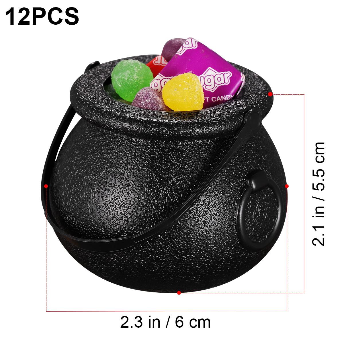 12pcs Candy Buckets Mini Trick or Treat Candy Holder Pot Witch Cauldron Pot Black Cauldron for Halloween Party Decor 12PCS чорний
12pcs Candy Buckets Mini Trick or Treat Candy Holder Pot Witch Cauldron Pot Black Cauldron for Halloween Party Decor 12PCS чорний